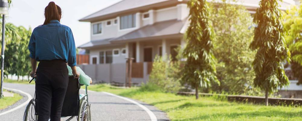 Wheelchair accessible ramp at an MTA housing provider home in Braybrook.